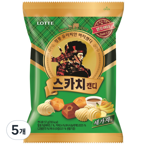스카치 캔디 세가지맛, 5개, 157g