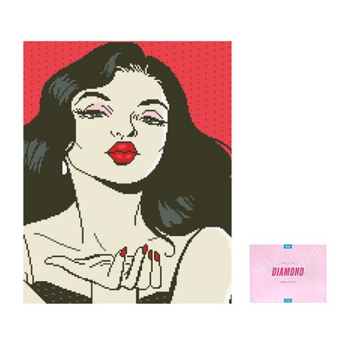 디클레어 액자 캔버스형 보석십자수 DIY 키트 40 x 50 cm, 1세트, 유혹