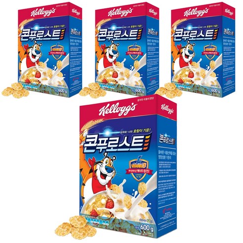 켈로그 콘푸로스트 시리얼, 600g, 4개