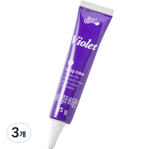 브레드가든 베이킹 뉴아이싱칼라 튜브형 바이올렛, 25g, 3개