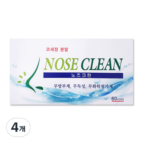 노즈크린 코세척 분말 2.2g x 60p, 4개