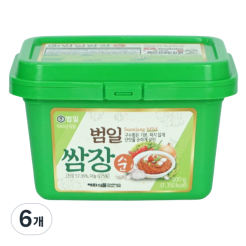 범일 쌈장 순, 500g, 6개