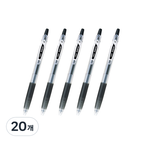 파이롯트 주스 젤잉크펜 1.0mm LJU-10M, 블랙, 20개