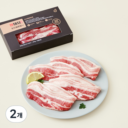 도드람한돈 암퇘지 삼겹살 구이용 (냉장), 500g, 2개