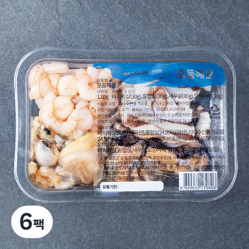 모둠해물 (냉장), 120g, 6팩