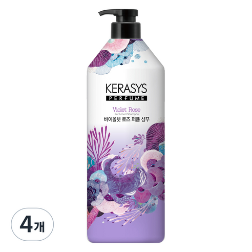 케라시스 바이올렛 로즈 퍼퓸 샴푸, 4개, 1L