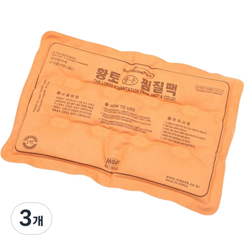 엠디프라임 황토 냉온 찜질팩, 3개