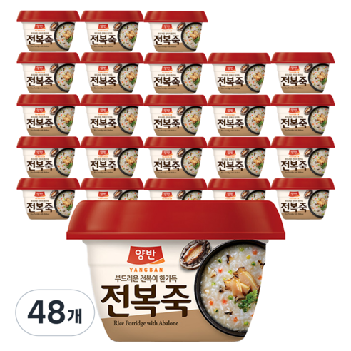 양반 전복죽, 287.5g, 48개