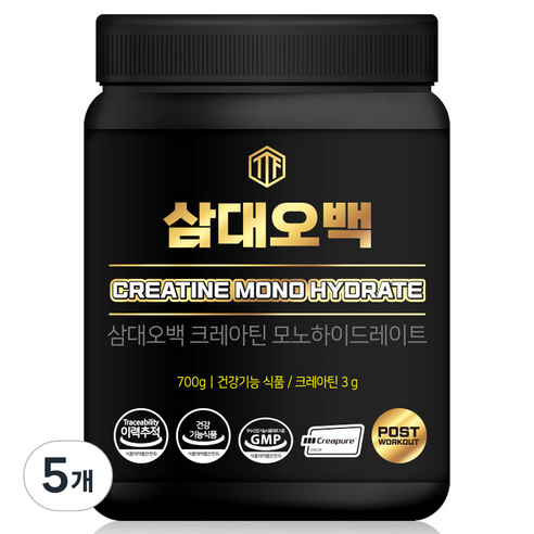 뉴트리커먼 삼대오백 크레아틴 모노 하이드레이트, 700g, 5개