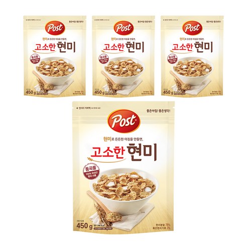 포스트 고소한 현미 시리얼, 450g, 4개