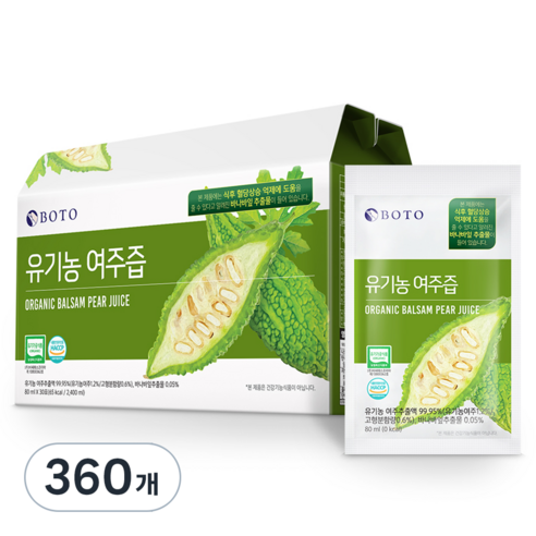 보뚜 유기농 여주즙, 360개, 80ml