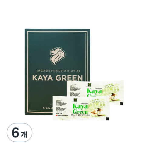 카야하우스 카야잼 그린 일회용 포션, 216g, 6개