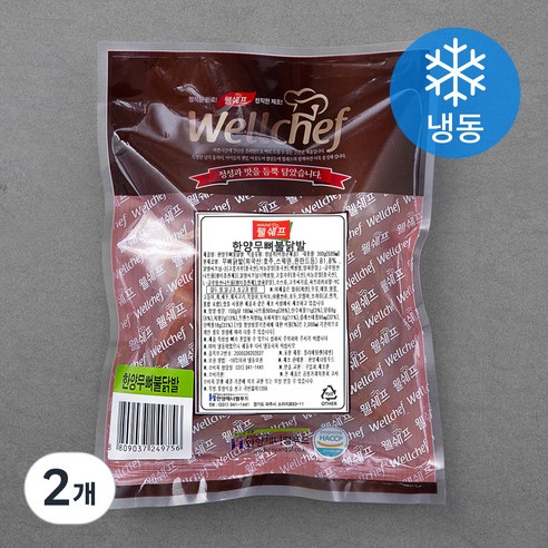 웰쉐프 한양 무뼈 불닭발 (냉동), 300g, 2개