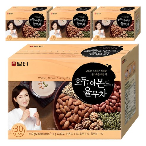 담터 호두 아몬드 율무차, 18g, 30개입, 4개
