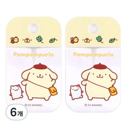 산리오 폼폼푸린 포켓 스프레이 용기 50ml, 6개