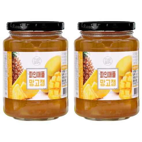 초록원 파인애플 망고잼, 560g, 2개