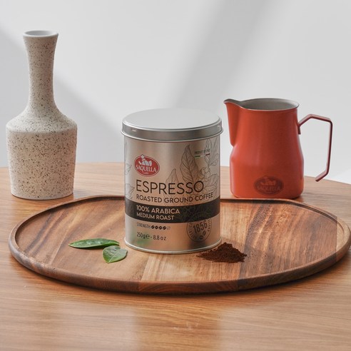 아침을 밝혀주는 향긋한 아로마와 풍부한 풍미의 사켈라 100% 아라비카 미디엄 로스트 분쇄 커피