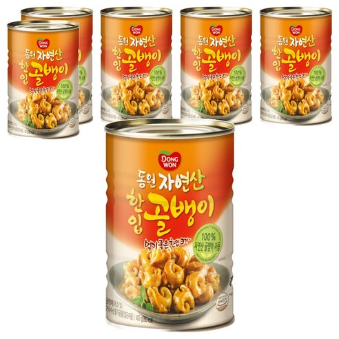 동 원 한입 골뱅이 통조림, 400g, 6개
