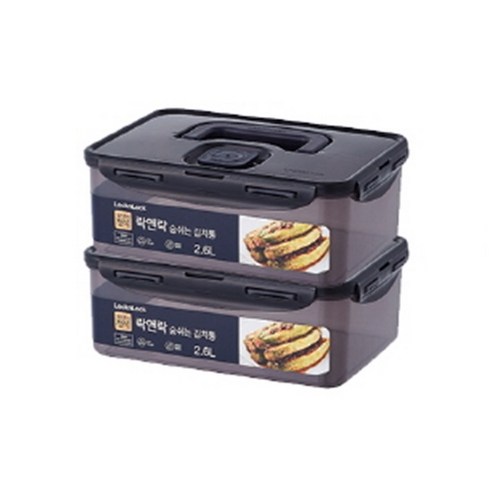 락앤락 김치통의 정석 숨쉬는 김치통, 2개, 2.6L