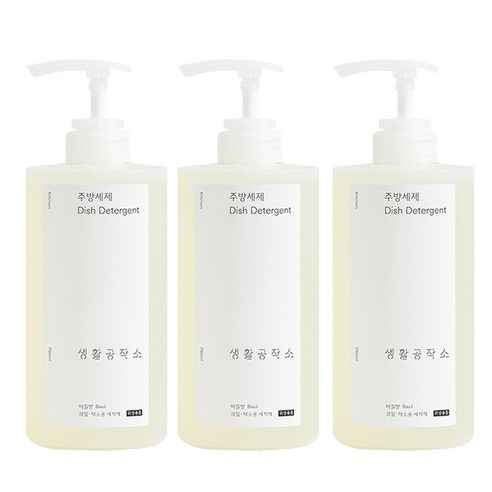 생활공작소 주방세제 바질향, 750ml, 3개