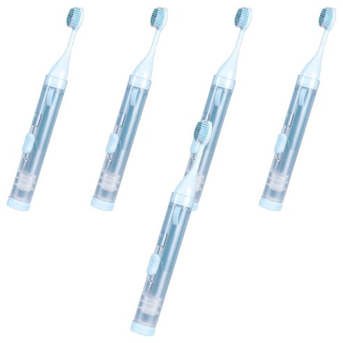 미빌 컴포트 교정용 칫솔 치약 올인원 키트 본품 스카이블루, 5개