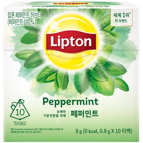 립톤 허브티 페퍼민트 10티백, 8g, 1개