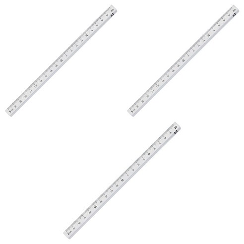 롭다 아크릴스틱자 20cm, PURE, 3개