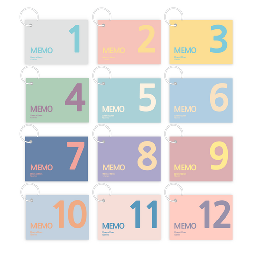 위드나 12링 두꺼운 단어장 시리즈 23-5990 180매, 혼합색상, 1세트
