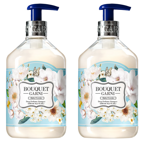 부케가르니 딥퍼퓸 샴푸 베이비파우더, 500ml, 2개