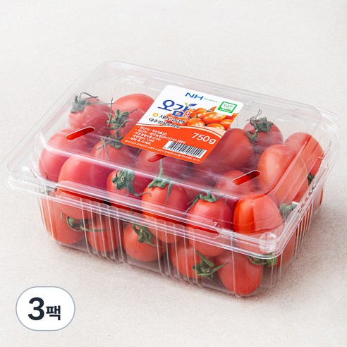 세도농협 GAP 인증 대추 방울 토마토, 750g, 3팩
