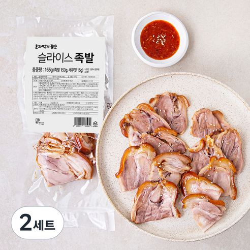 자연에찬 족발 슬라이스 150g + 새우젓 15g 세트, 165g, 2세트
