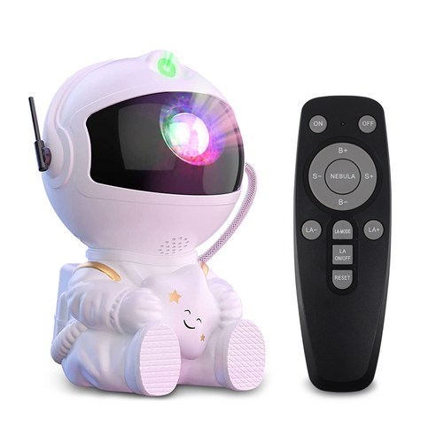 스마트 미니 프로젝터 HY300 미니 빔프로젝터 안드로이드 LED 휴대용 홈시네마, 화이트 13 루아즈 우주인 오로라 무드등 우주비행사 집들이선물 은하수 선셋 조명, 혼합색상