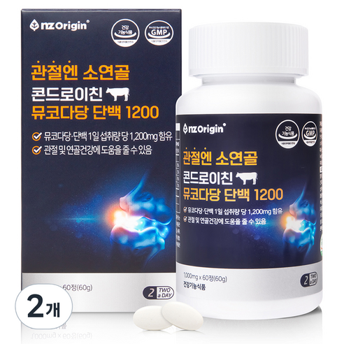 관절엔 소연골 콘드로이친 뮤코다당 단백 1200 60g, 1개, 60정