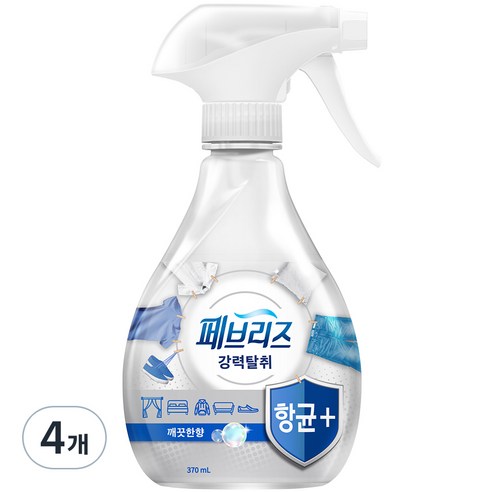 페브리즈 항균 플러스 섬유탈취제 깨끗한향 본품, 360ml, 3개