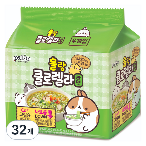 팔도 몰랑 클로렐라 라면 105g, 32개
