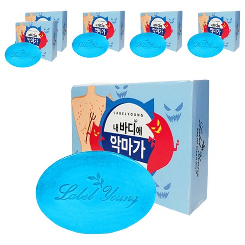 라벨영 쇼킹소금바 비누, 90g, 6개