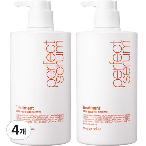 미쟝센 퍼펙트 세럼 홈 케어 트리트먼트, 900ml, 4개