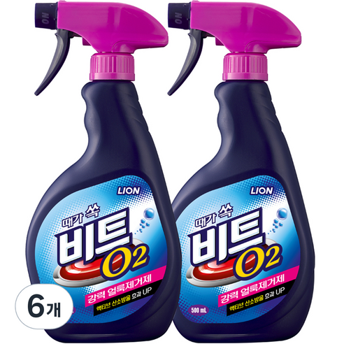 비트 비트 오투 폼 스프레이 강력 얼룩 제거제, 6개, 500ml