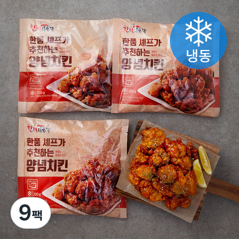 한품 양념치킨 (냉동), 200g, 9팩
