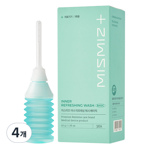 미스미즈 이너 리프레싱 워시 베이직 질세정기 3p, 150g, 4개