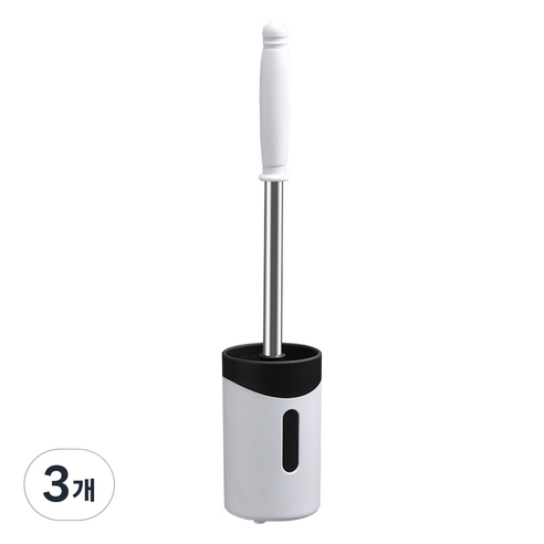 벽부착 욕실 변기 청소솔, 화이트, 3개