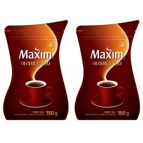 맥심 아라비카 100 원두 커피믹스, 150g, 1개입, 2개