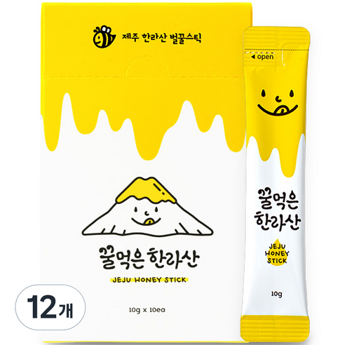 꿀먹은 한라산 사양벌꿀 스틱 10p, 100g, 12개