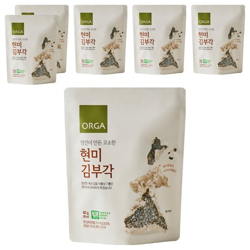 올가홀푸드 현미 김부각, 40g, 6개