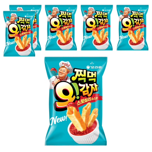 오리온 찍먹 오감자 스윗칠리, 6개, 75g