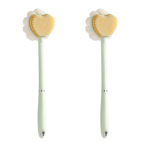 알로데 하트 바디바디 샤워브러쉬, TYPE03 그린(브러쉬), 2개입, 1개