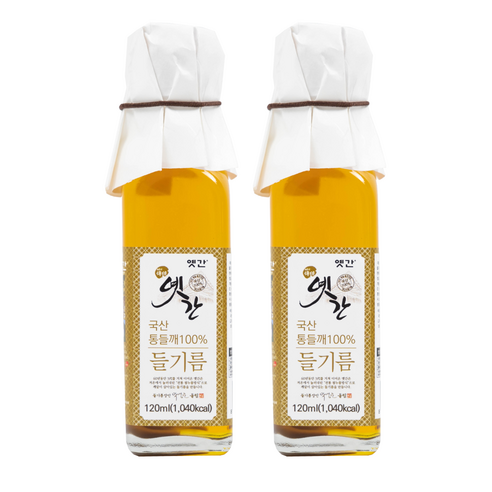 옛간 국산 들기름, 2개, 120ml