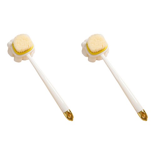 알로데 더블사이드 클리닝 샤워브러쉬, TYPE01 화이트(브러쉬), 2개입, 1개