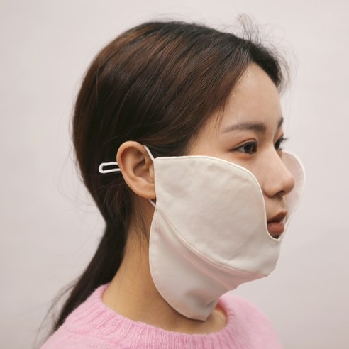 가야골프 여성용 U 자외선 차단 스포츠 골프 마스크, 아이보리