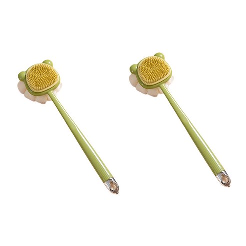 알로데 더블사이드 클리닝 샤워브러쉬, TYPE07 그린(실리콘), 2개입, 1개